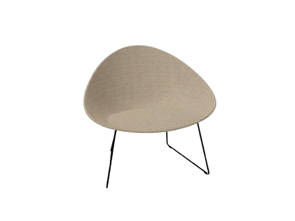 Adell Sled Base Lounge Chair With Fully Upholstered