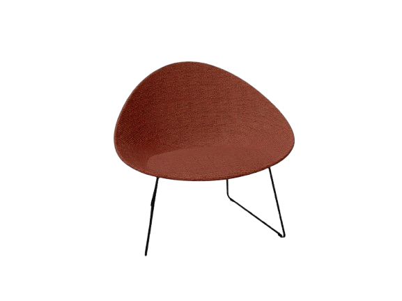 Adell Sled Base Lounge Chair With Fully Upholstered