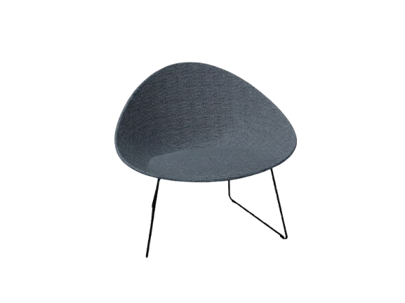 Adell Sled Base Lounge Chair With Fully Upholstered