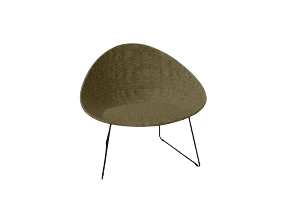 Adell Sled Base Lounge Chair With Fully Upholstered lounge chair Arper 