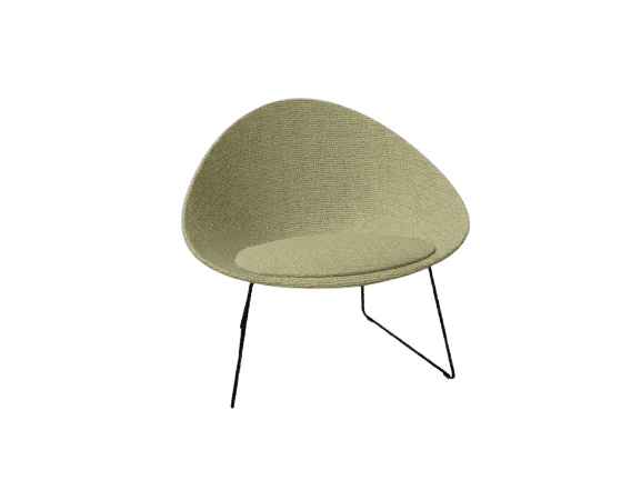 Adell Sled Base Lounge Chair With Fully Upholstered lounge chair Arper 