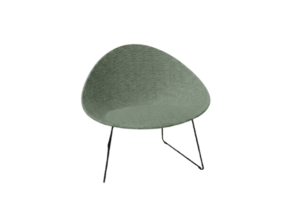 Adell Sled Base Lounge Chair With Fully Upholstered lounge chair Arper 