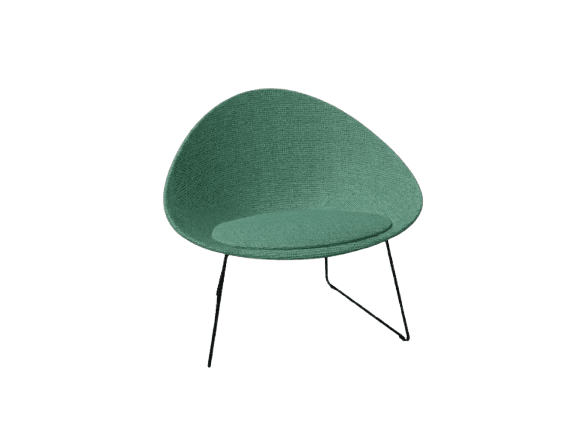 Adell Sled Base Lounge Chair With Fully Upholstered lounge chair Arper 
