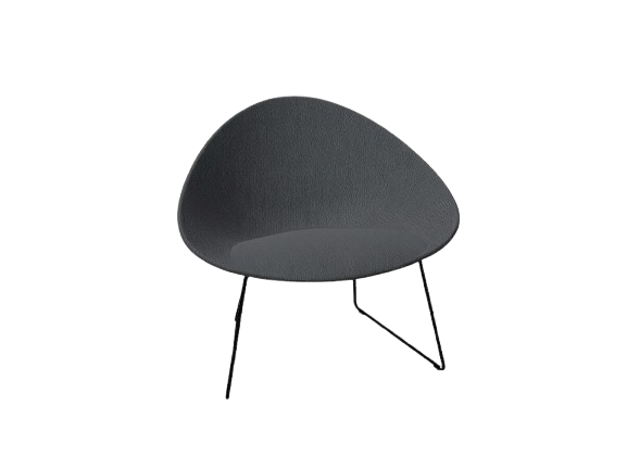 Adell Sled Base Lounge Chair With Fully Upholstered