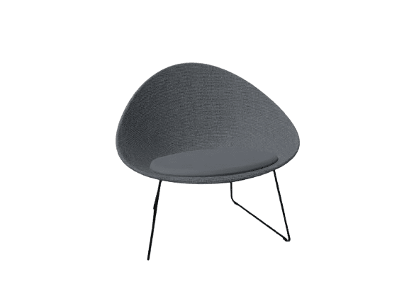 Adell Sled Base Lounge Chair With Fully Upholstered lounge chair Arper 