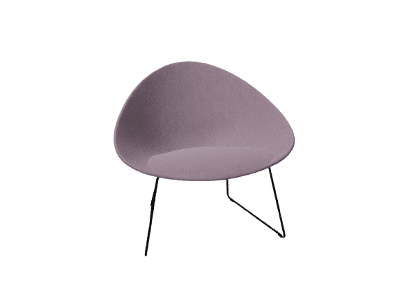 Adell Sled Base Lounge Chair With Fully Upholstered lounge chair Arper 