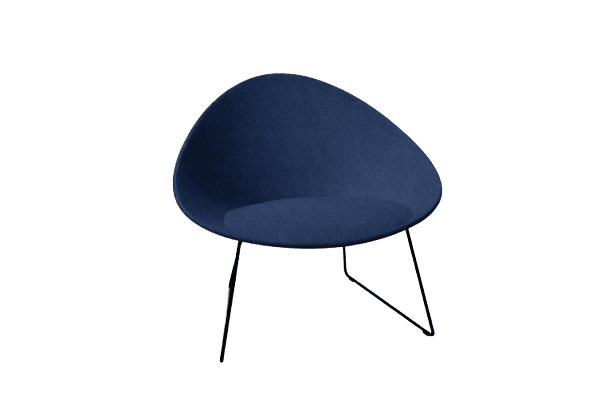 Adell Sled Base Lounge Chair With Fully Upholstered lounge chair Arper 