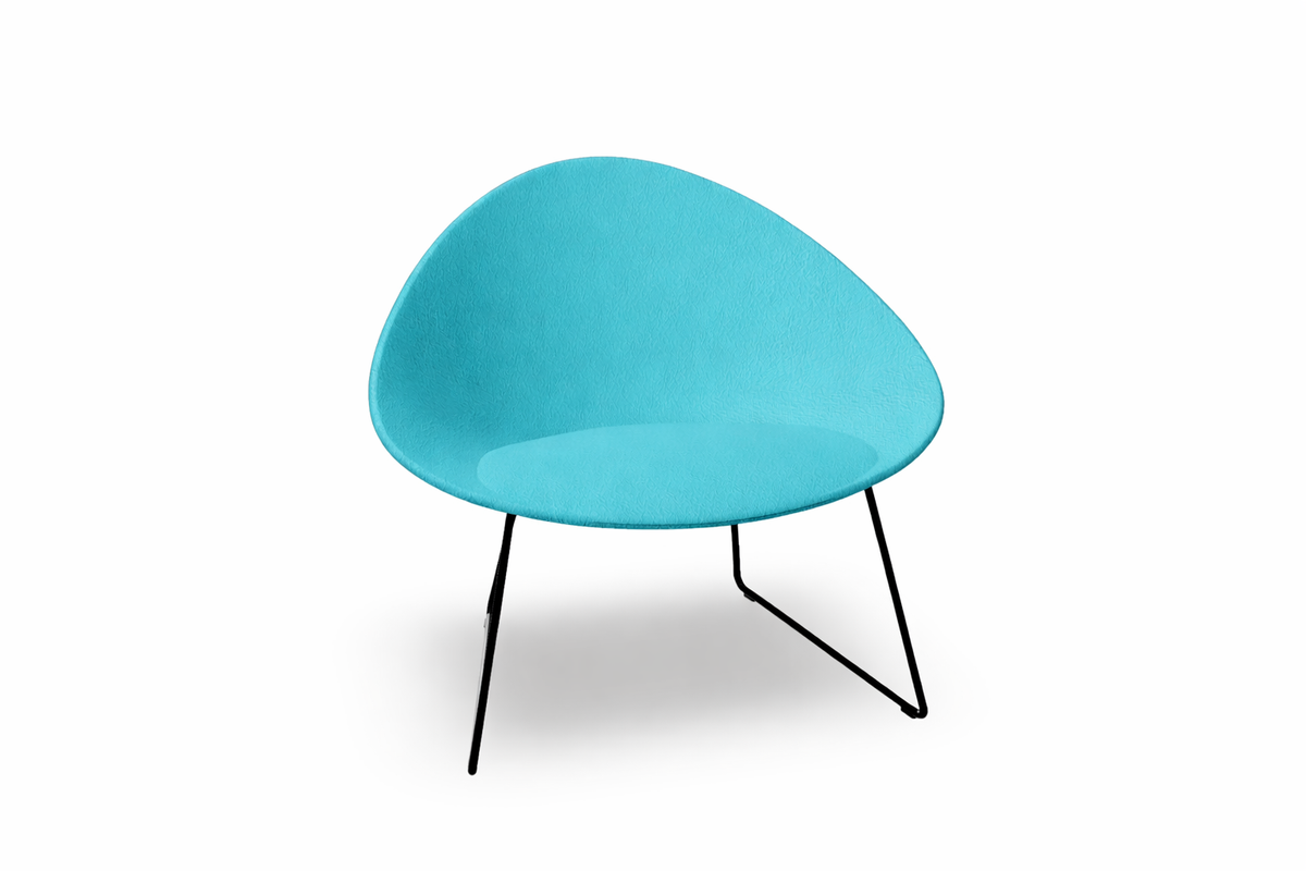 Adell Sled Base Lounge Chair With Fully Upholstered