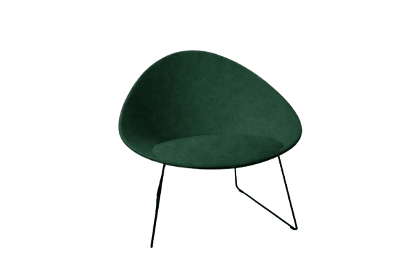 Adell Sled Base Lounge Chair With Fully Upholstered lounge chair Arper 