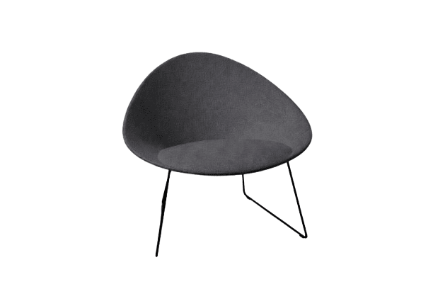 Adell Sled Base Lounge Chair With Fully Upholstered lounge chair Arper 