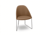 Cila Fully Upholstered Chair With Sled Base Chairs Arper 