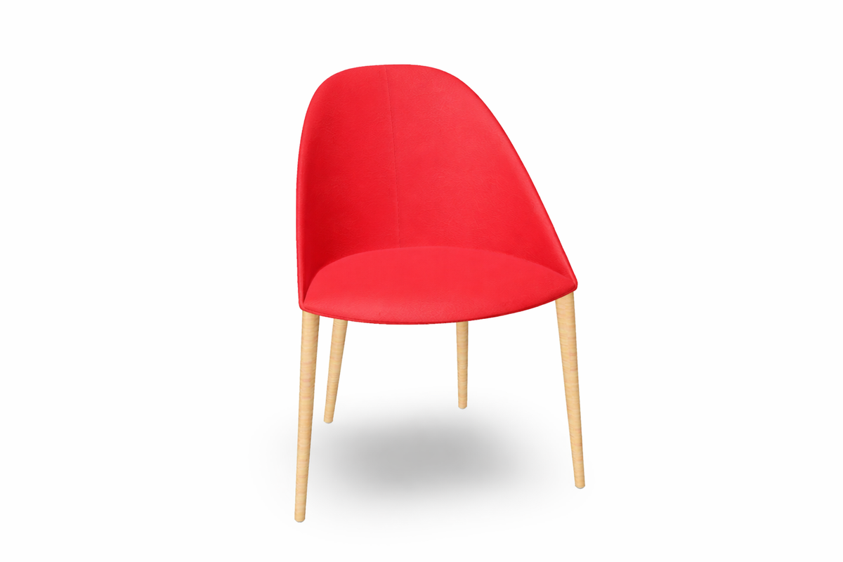 Cila Fully Upholstered Chair With Timber Oak Four-leg Base