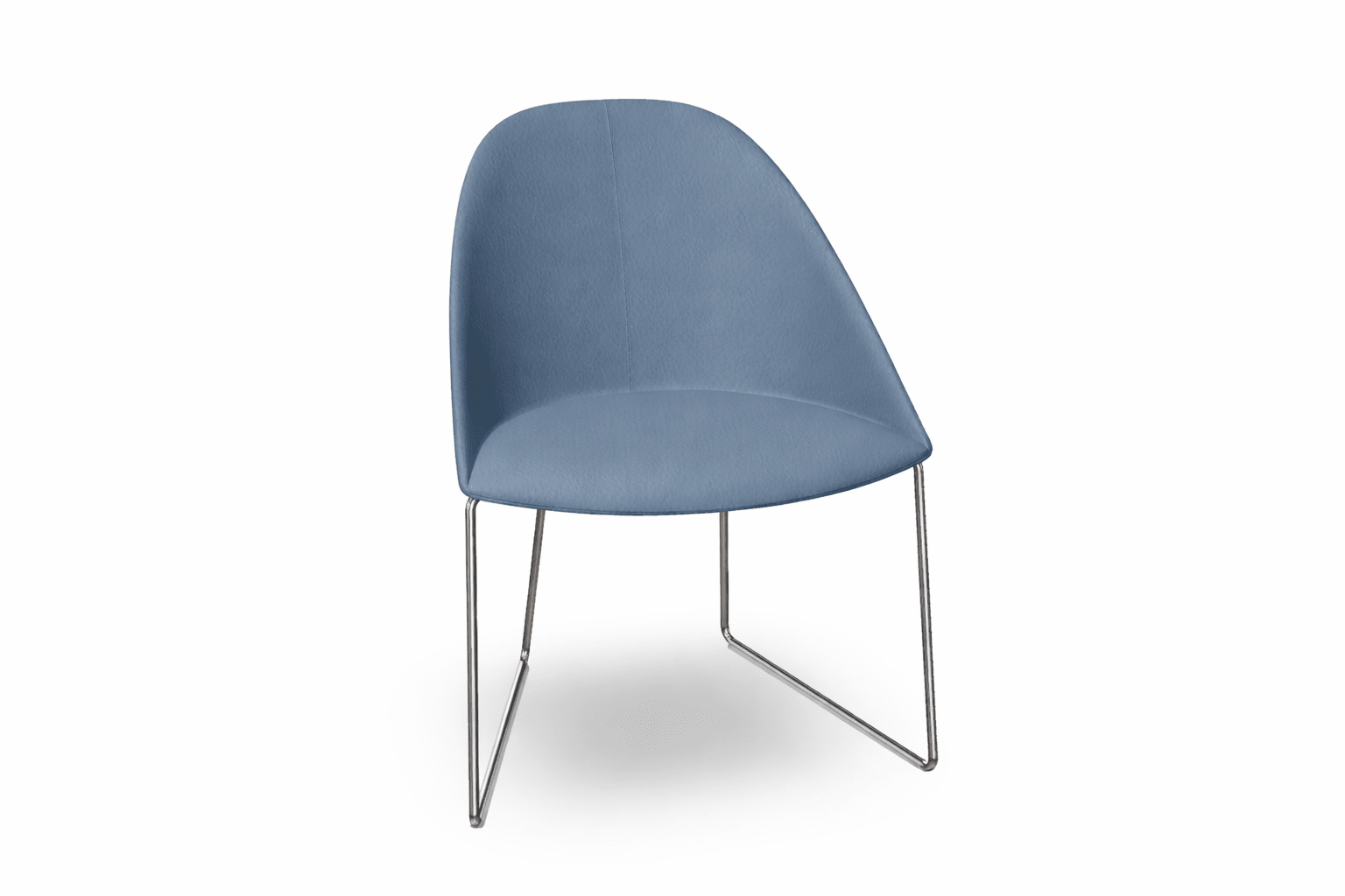 Cila Fully Upholstered Chair With Sled Base Chairs Arper 