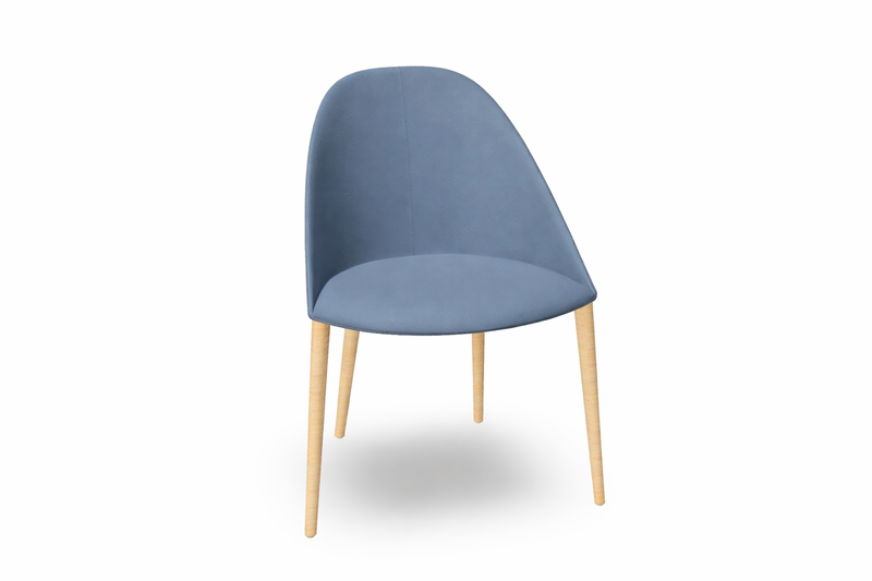 Cila Fully Upholstered Chair With Timber Oak Four-leg Base