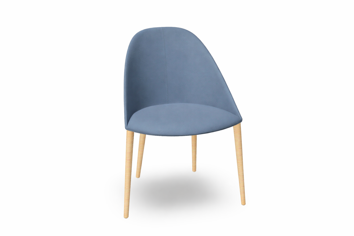 Cila Fully Upholstered Chair With Timber Oak Four-leg Base