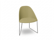 Cila Fully Upholstered Chair With Sled Base Chairs Arper 
