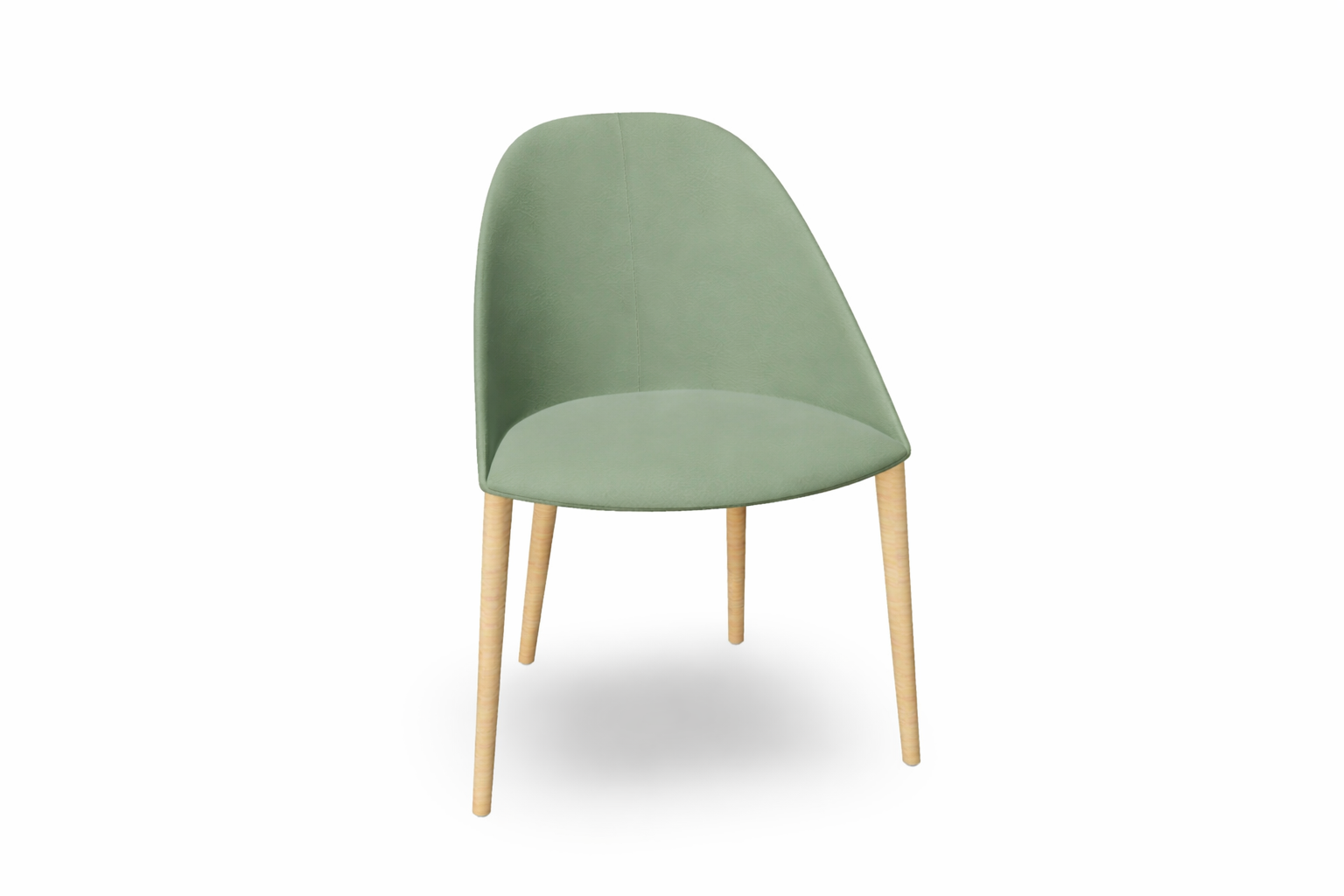 Cila Fully Upholstered Chair With Timber Oak Four-leg Base