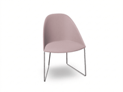 Cila Fully Upholstered Chair With Sled Base Chairs Arper 