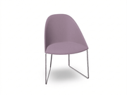 Cila Fully Upholstered Chair With Sled Base Chairs Arper 