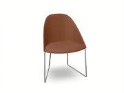 Cila Fully Upholstered Chair With Sled Base Chairs Arper 