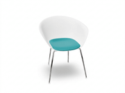 Duna 02 Four Leg Chair With Seat Cushion Chairs Arper 