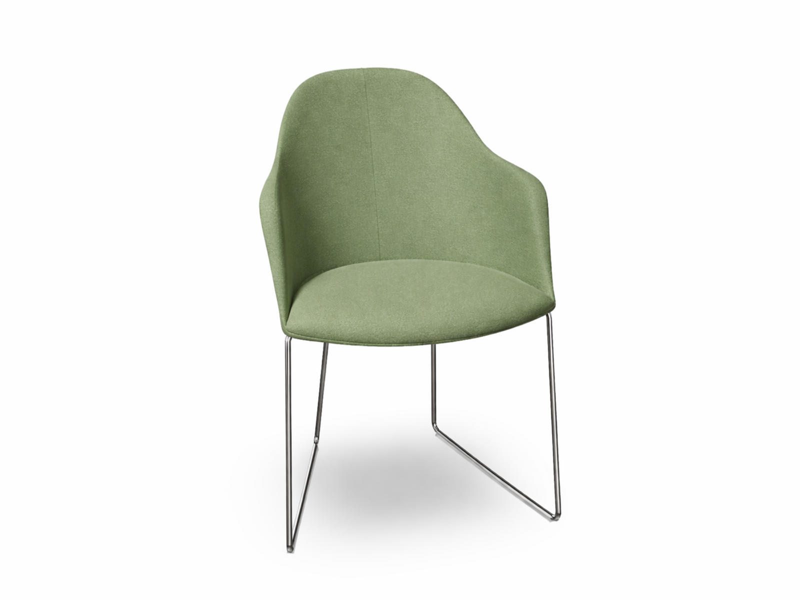 Cila Fully Upholstered Armchair With Sled Base