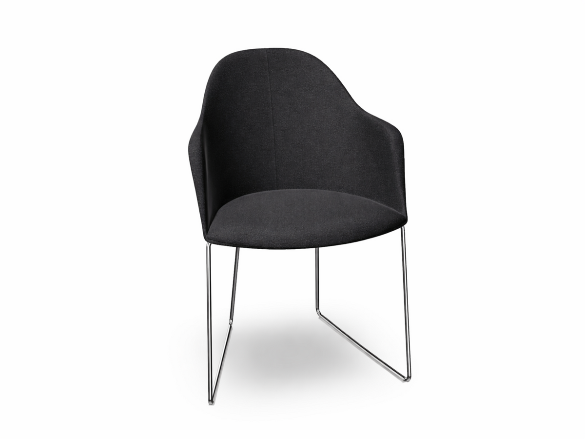 Cila Fully Upholstered Armchair With Sled Base