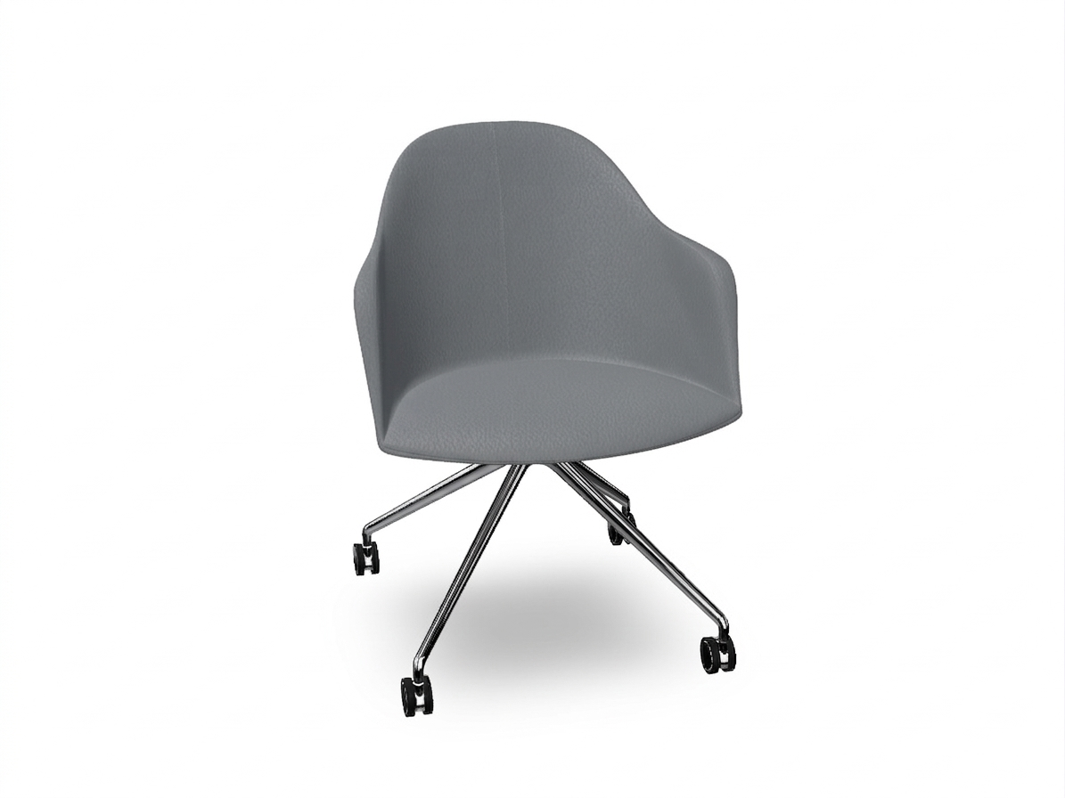 Cila fully upholstered Armchair With Fixed Trestle Base