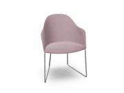 Cila Fully Upholstered Armchair With Sled Base Chairs Arper 