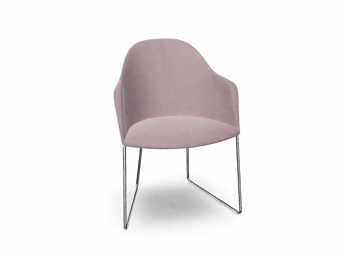Cila Fully Upholstered Armchair With Sled Base