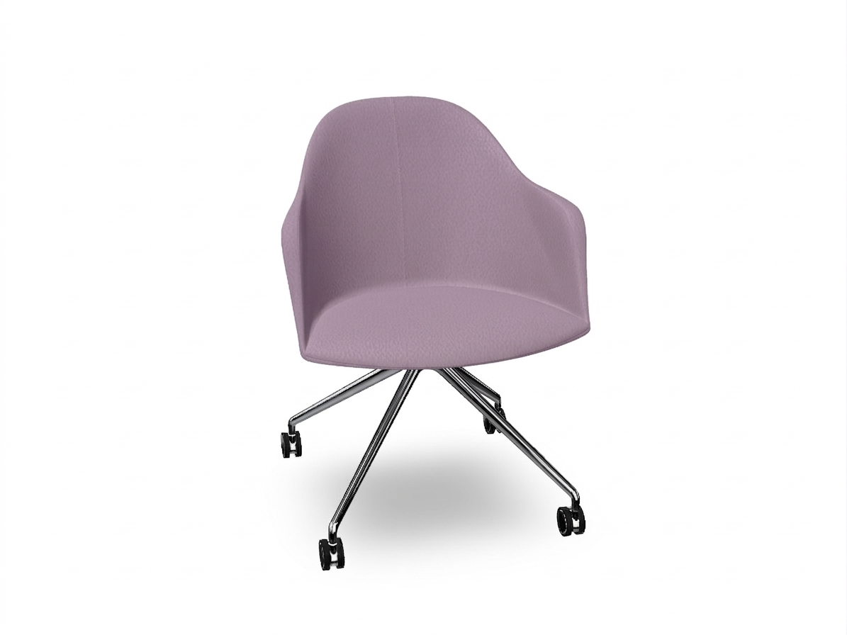 Cila fully upholstered Armchair With Fixed Trestle Base