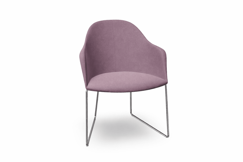 Cila Fully Upholstered Armchair With Sled Base Chairs Arper 