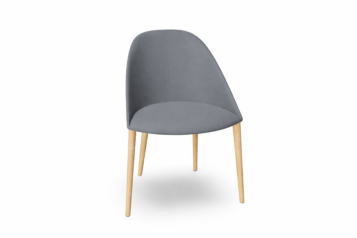 Cila Fully Upholstered Chair With Timber Oak Four-leg Base