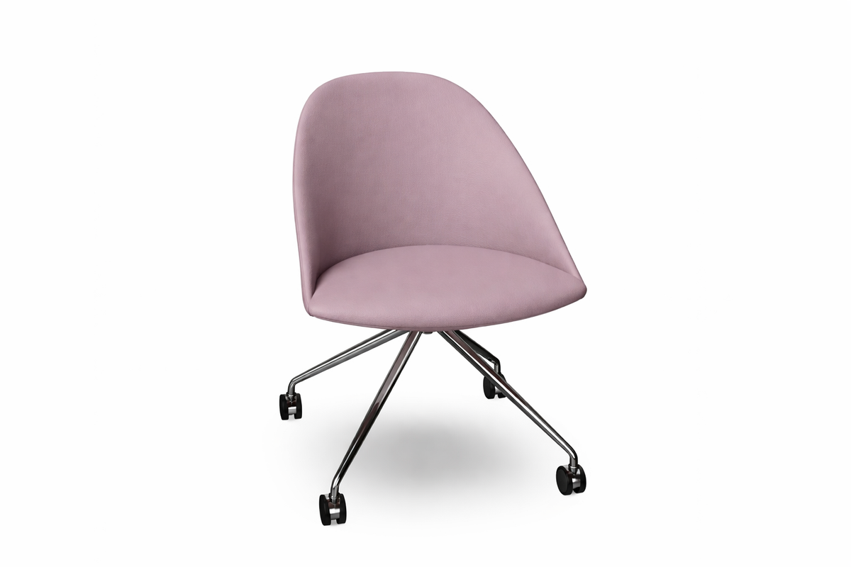 Cila Fully Upholtered Chair With Fixed Trestle Base