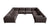 Silverlake U-Shaped Sectional Sofa Gus Modern Andorra Espresso 