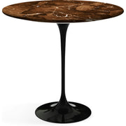 Saarinen Side Table - 22” Oval side/end table Knoll Black Espresso marble, Satin finish 