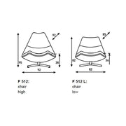 F 512 Cross-Base Lounge High Chair lounge chair Artifort 
