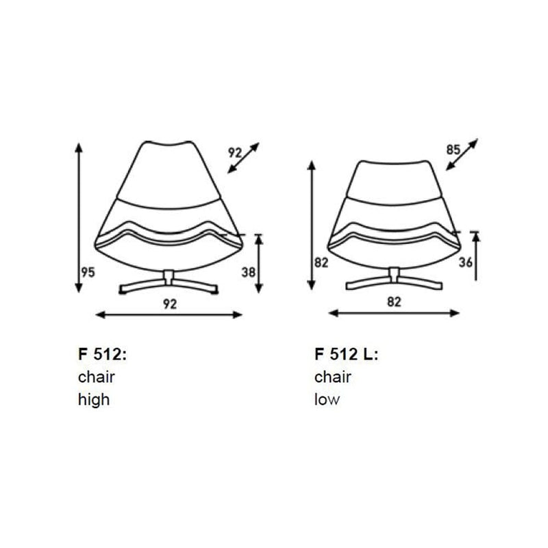 F 512 Cross-Base Lounge High Chair lounge chair Artifort 