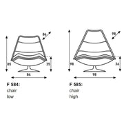 F 585 Lounge High Chair lounge chair Artifort 