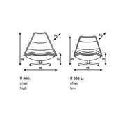 F 586 Cross-Base Lounge High Chair lounge chair Artifort 