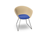 Duna 02 Sled Base Chair With Seat Cushion Chairs Arper 