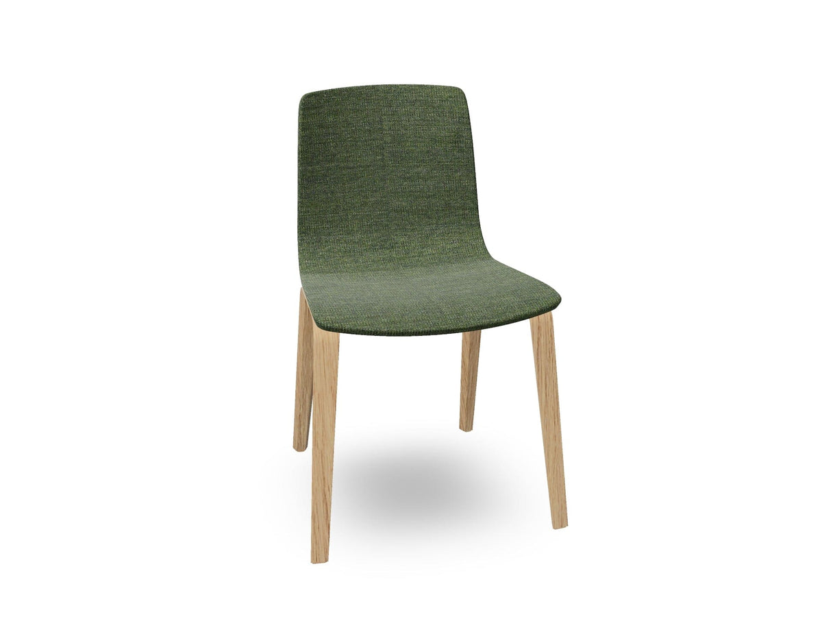Aava 02-4 Wood Legs Chair With Fully Upholstered Chairs Arper 