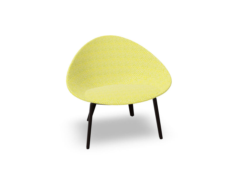 Adell 4 Leg Wood Lounge Chair With Fully Upholstered lounge chair Arper 