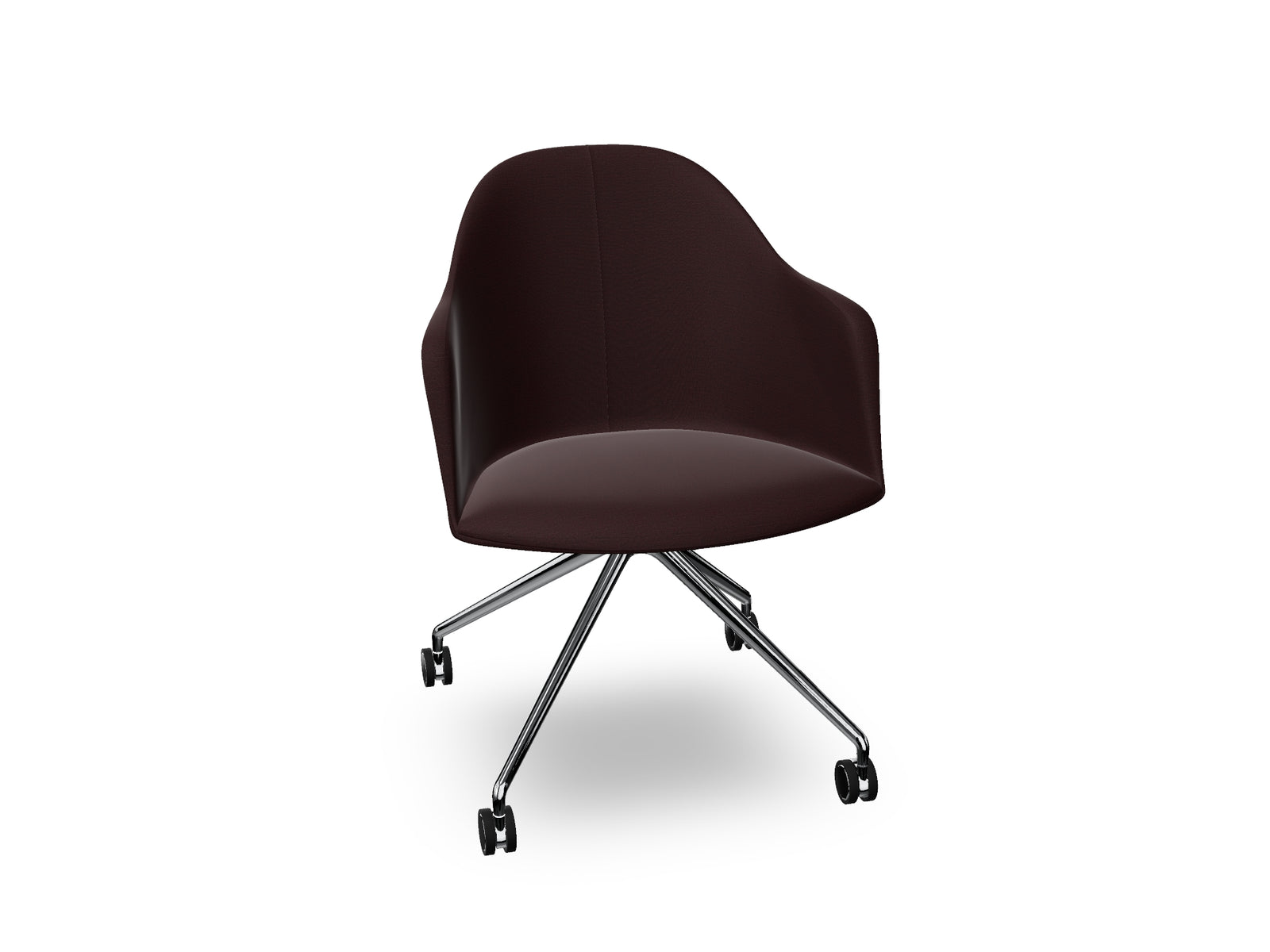 Cila fully upholstered Armchair With Fixed Trestle Base