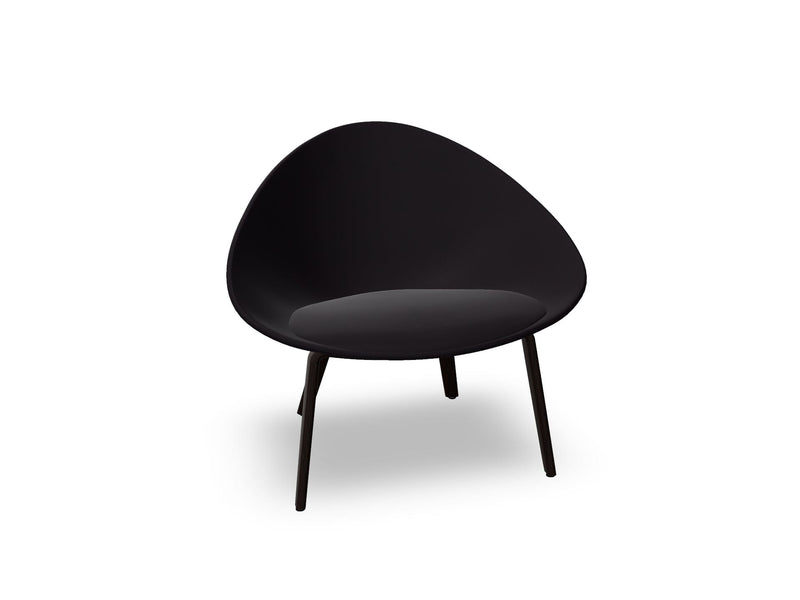 Adell 4 Leg Wood Lounge Chair With Fully Upholstered lounge chair Arper 