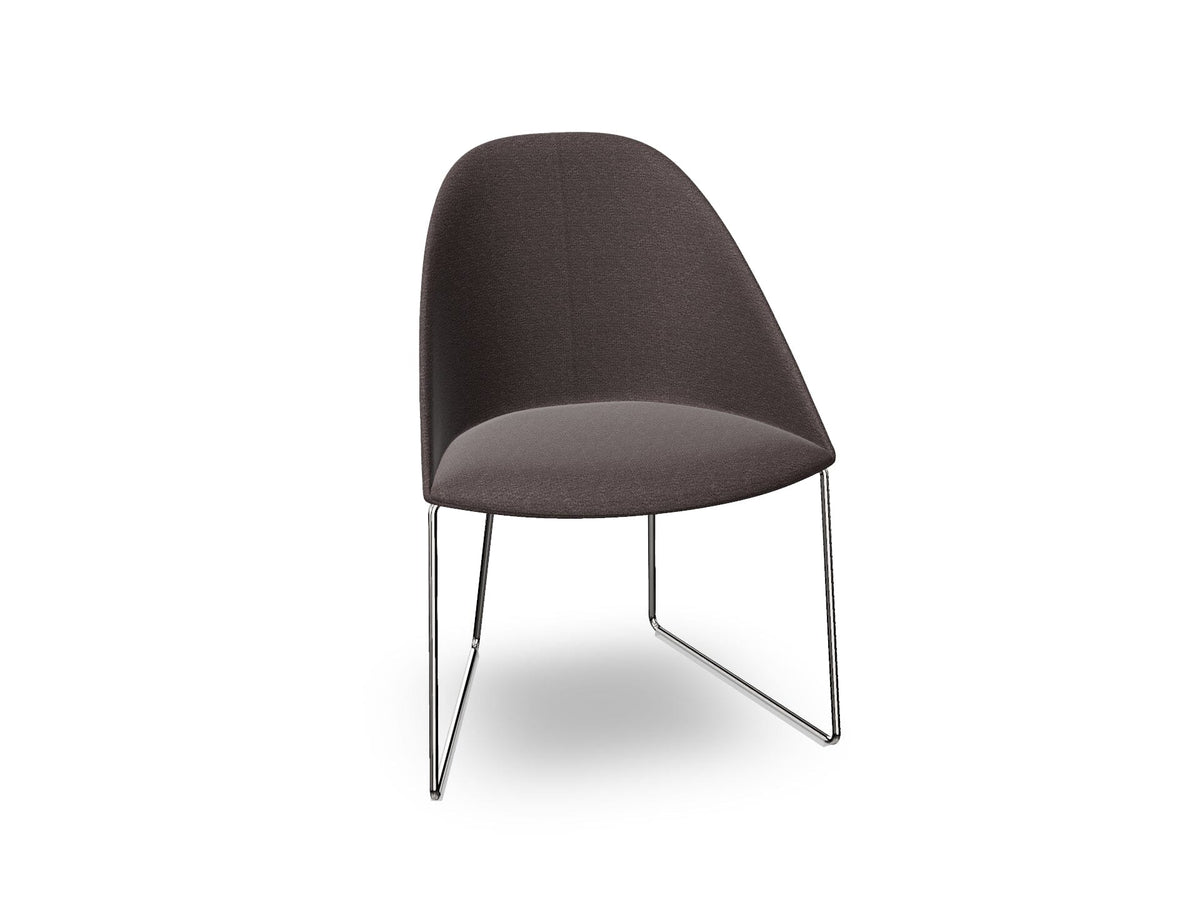 Cila Fully Upholstered Chair With Sled Base Chairs Arper 