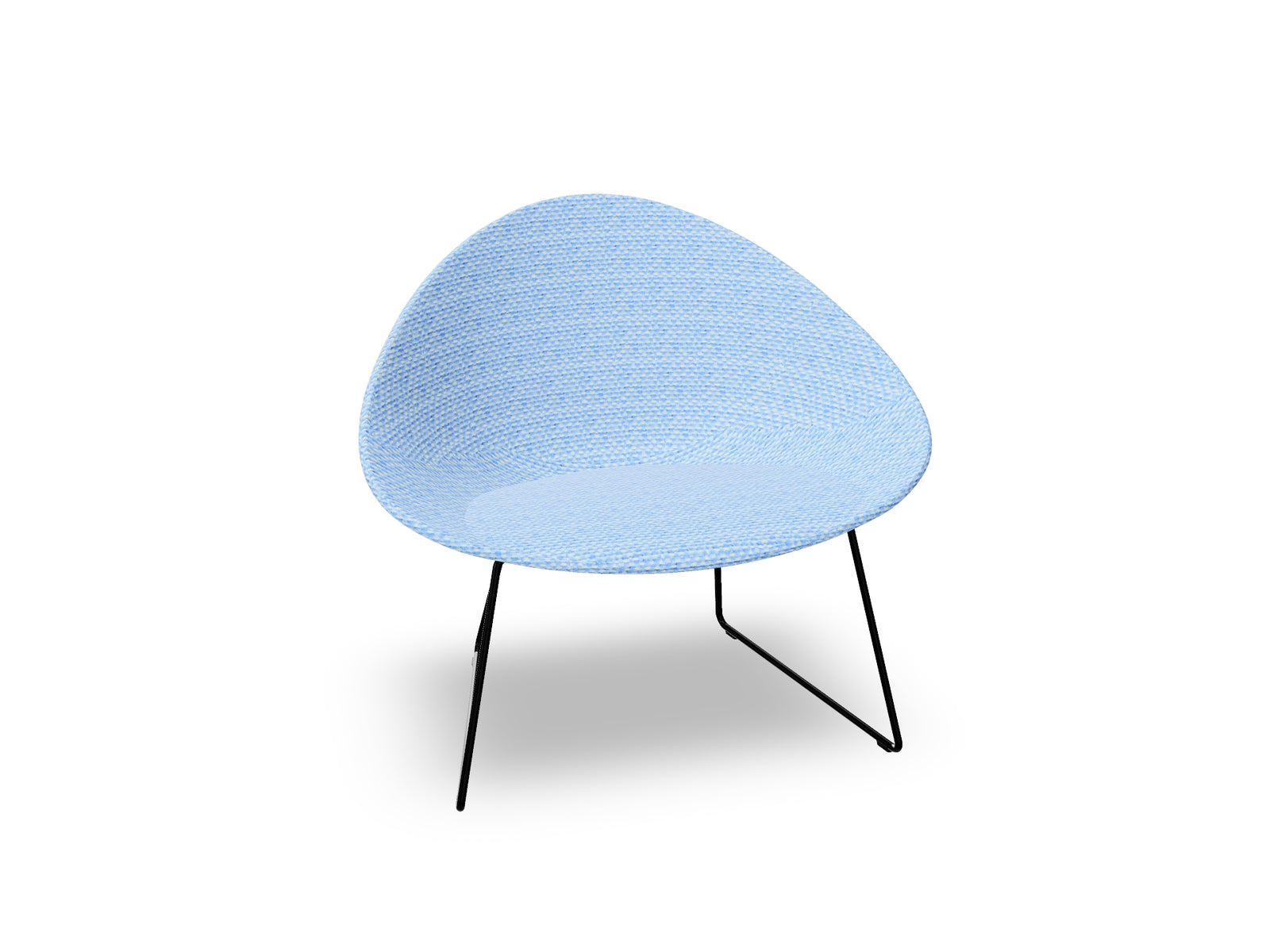 Adell Sled Base Lounge Chair With Fully Upholstered