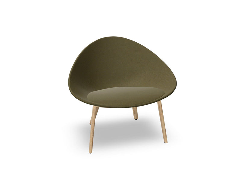 Adell 4 Leg Wood Lounge Chair With Fully Upholstered lounge chair Arper 
