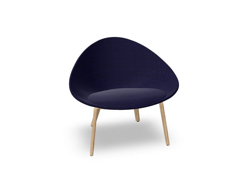 Adell 4 Leg Wood Lounge Chair With Fully Upholstered lounge chair Arper 