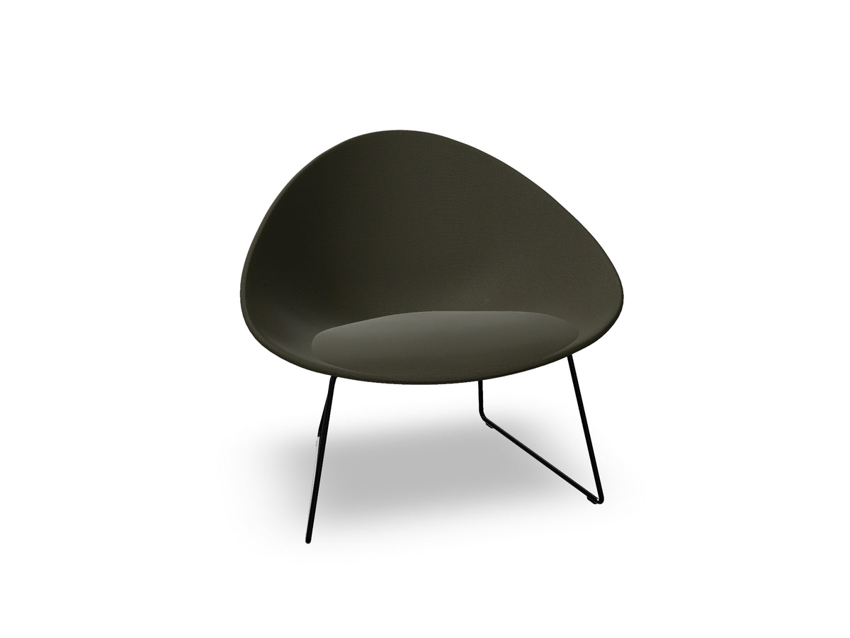 Adell Sled Base Lounge Chair With Fully Upholstered